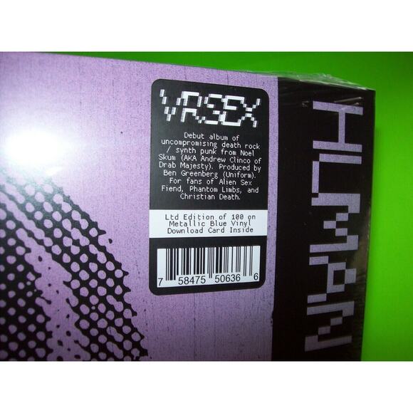 VR Sex Human Traffic Jam Vinyl LP Darkwave Gothic Metallic Blue 100 Drab Majesty - Picture 4 of 5